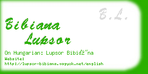 bibiana lupsor business card